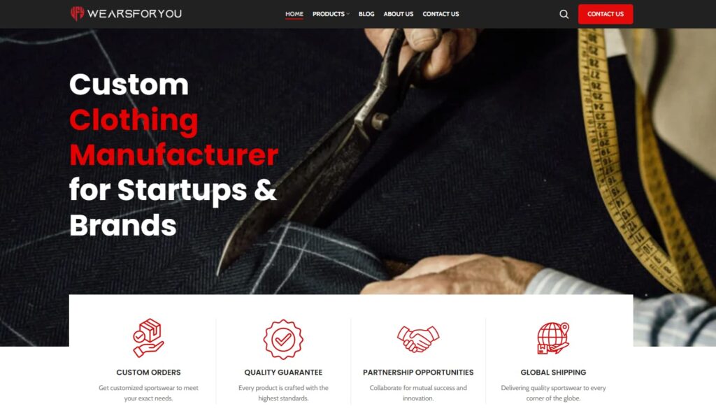 WearsForYou Custom Clothing Manufacturers for Startups