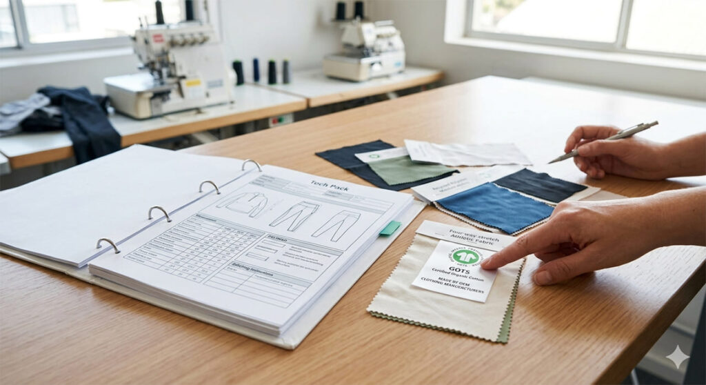 oem clothing manufacturers making tech pack