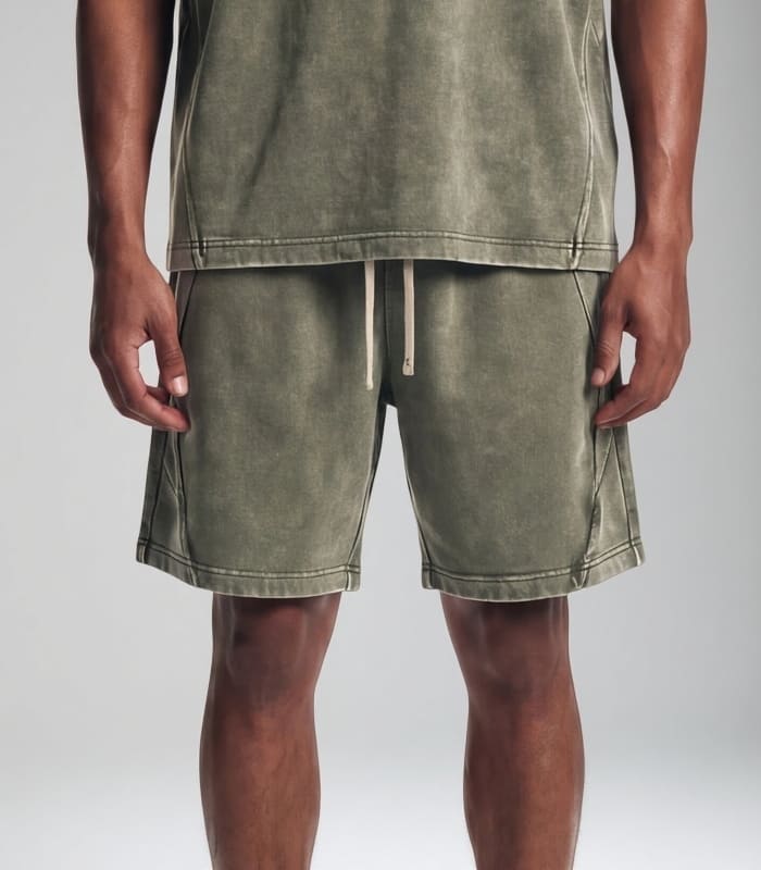 stone washed shorts
