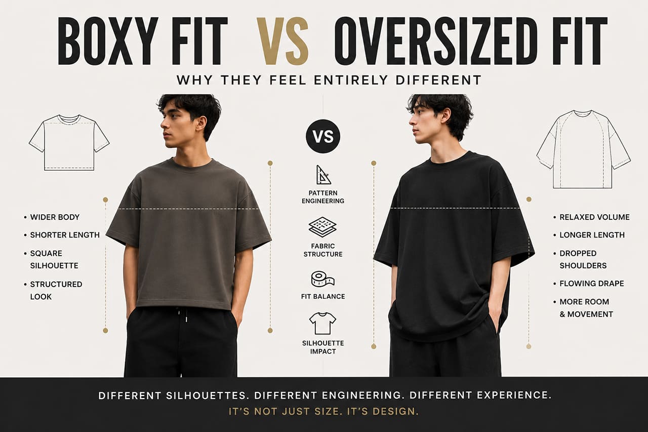 Boxy Fit vs Oversized Fit