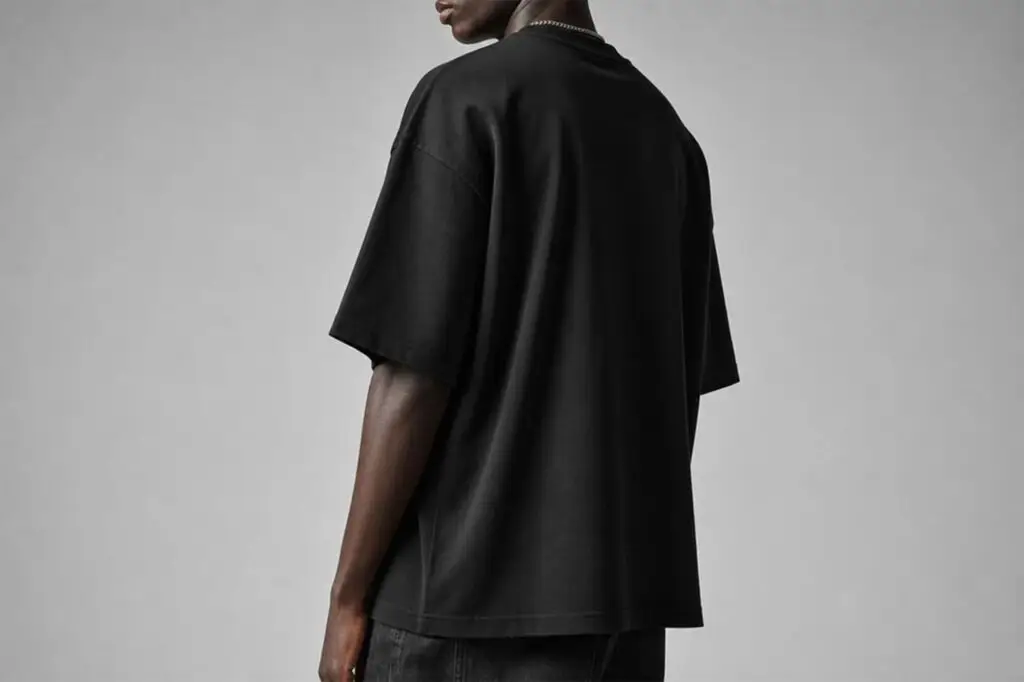 Oversized Boxy T-Shirt Silhouette On Model