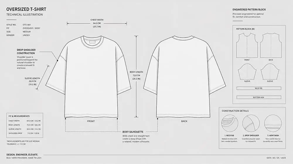 Oversized Tshirt Pattern
