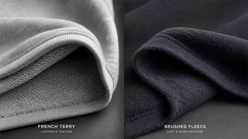 french terry and fleece fabric for hoodies